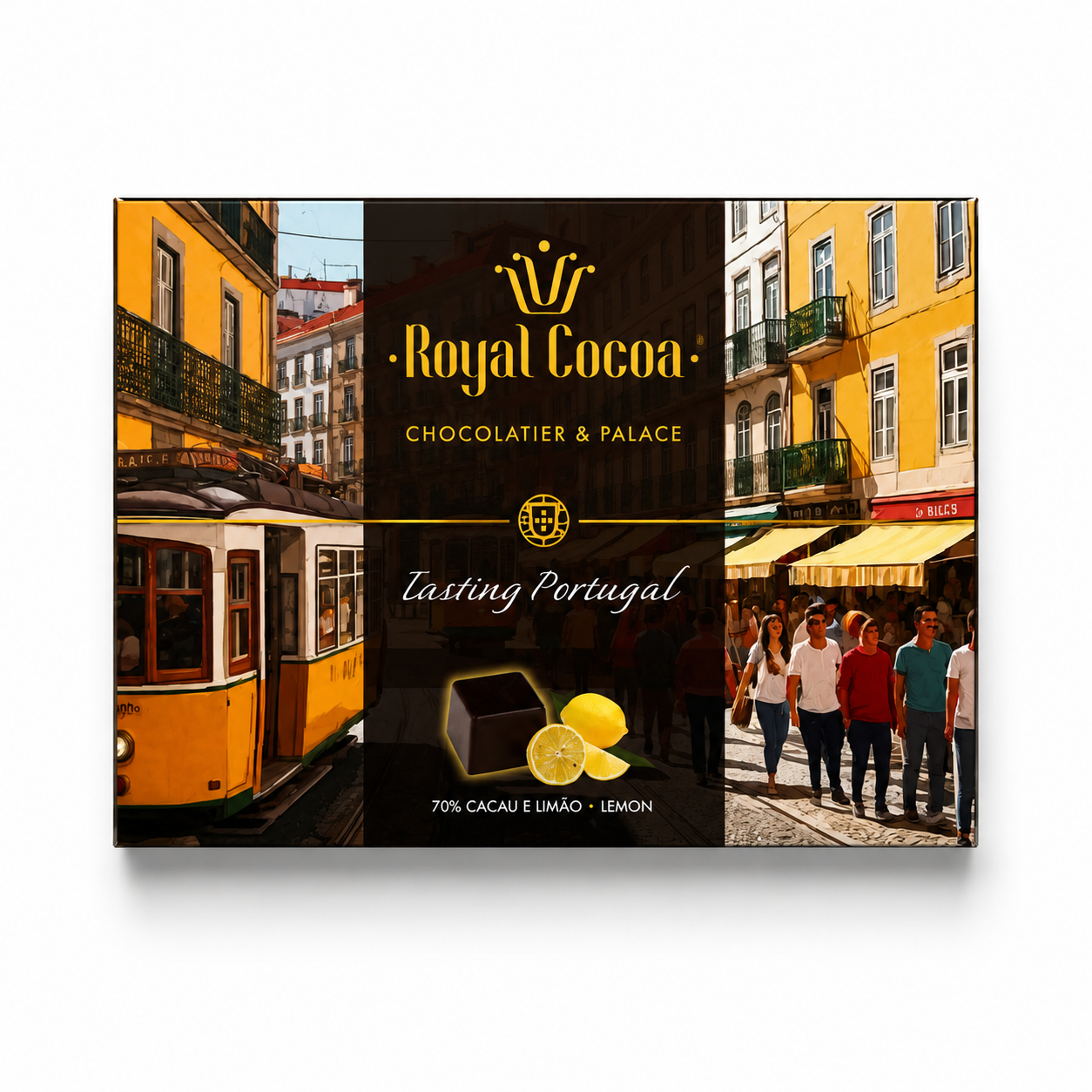 Royal Cocoa Zartbitter-Pralinen mit Zitrone