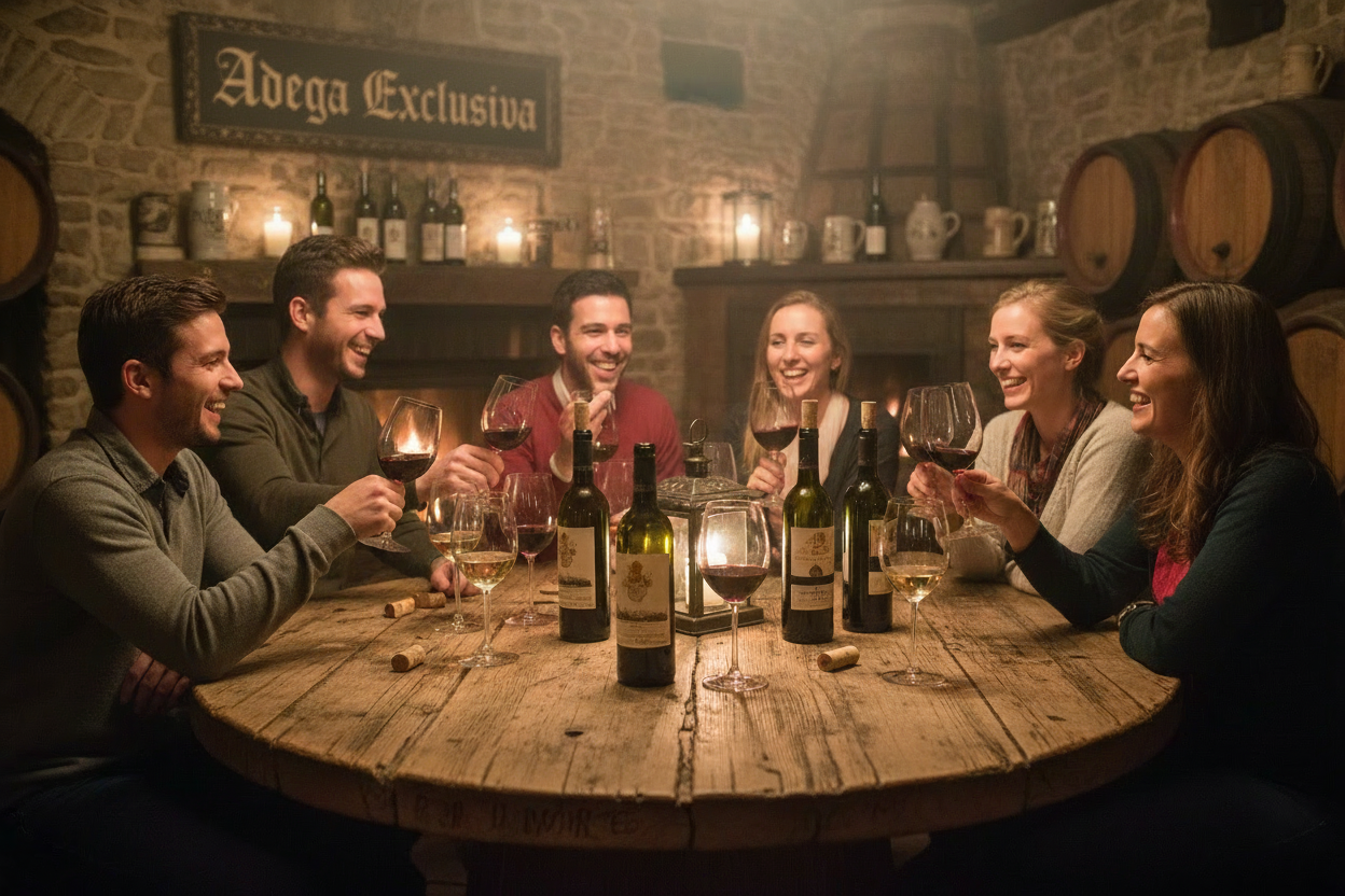 Integriere den schriftzug Adega Exclusiva